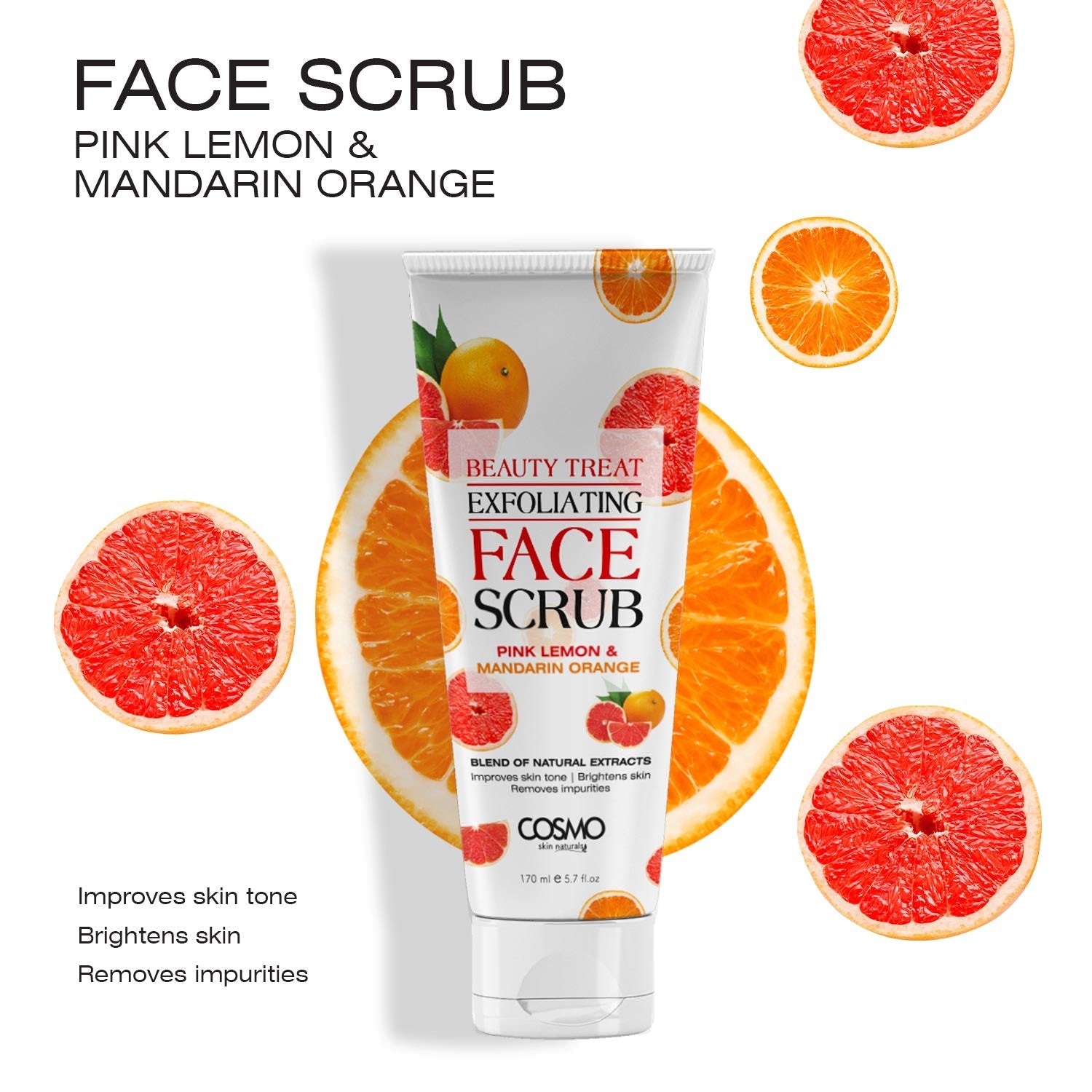 Pink Lemon & Mandarin Orange Face Scrub
